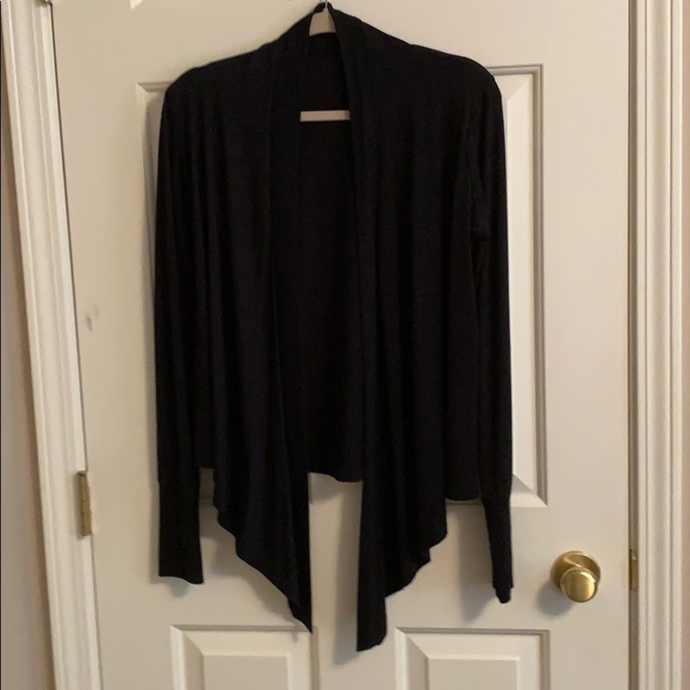 Black wrap sweater